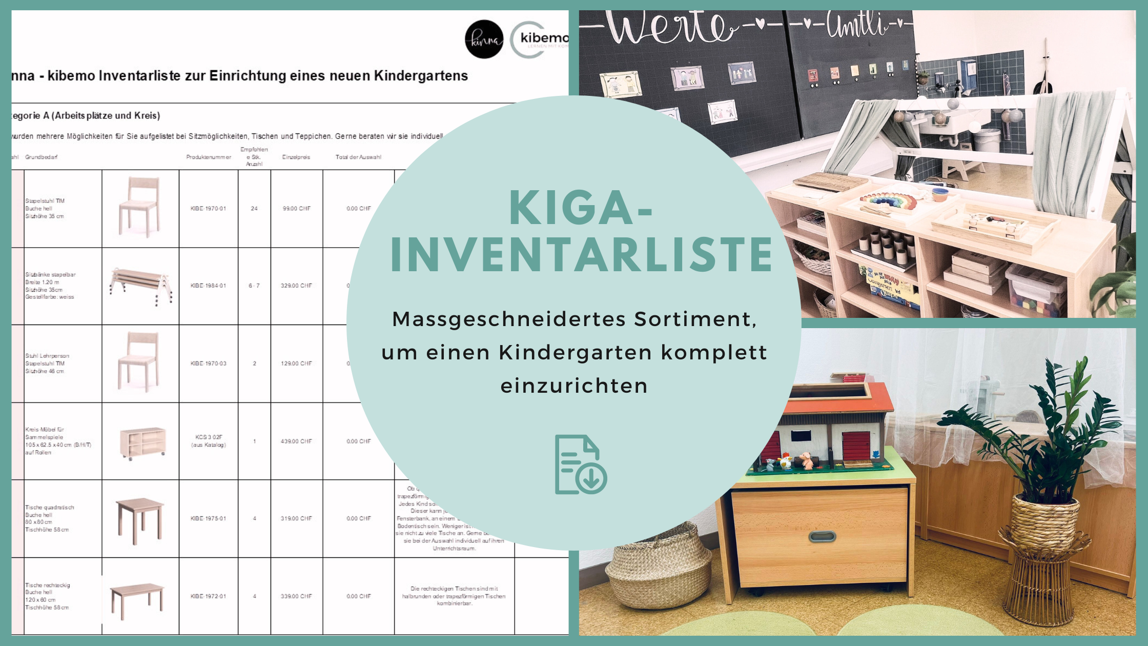 Kostenlose Kindergarten Inventarliste & Tipps zur Einrichtung des Kindergartens