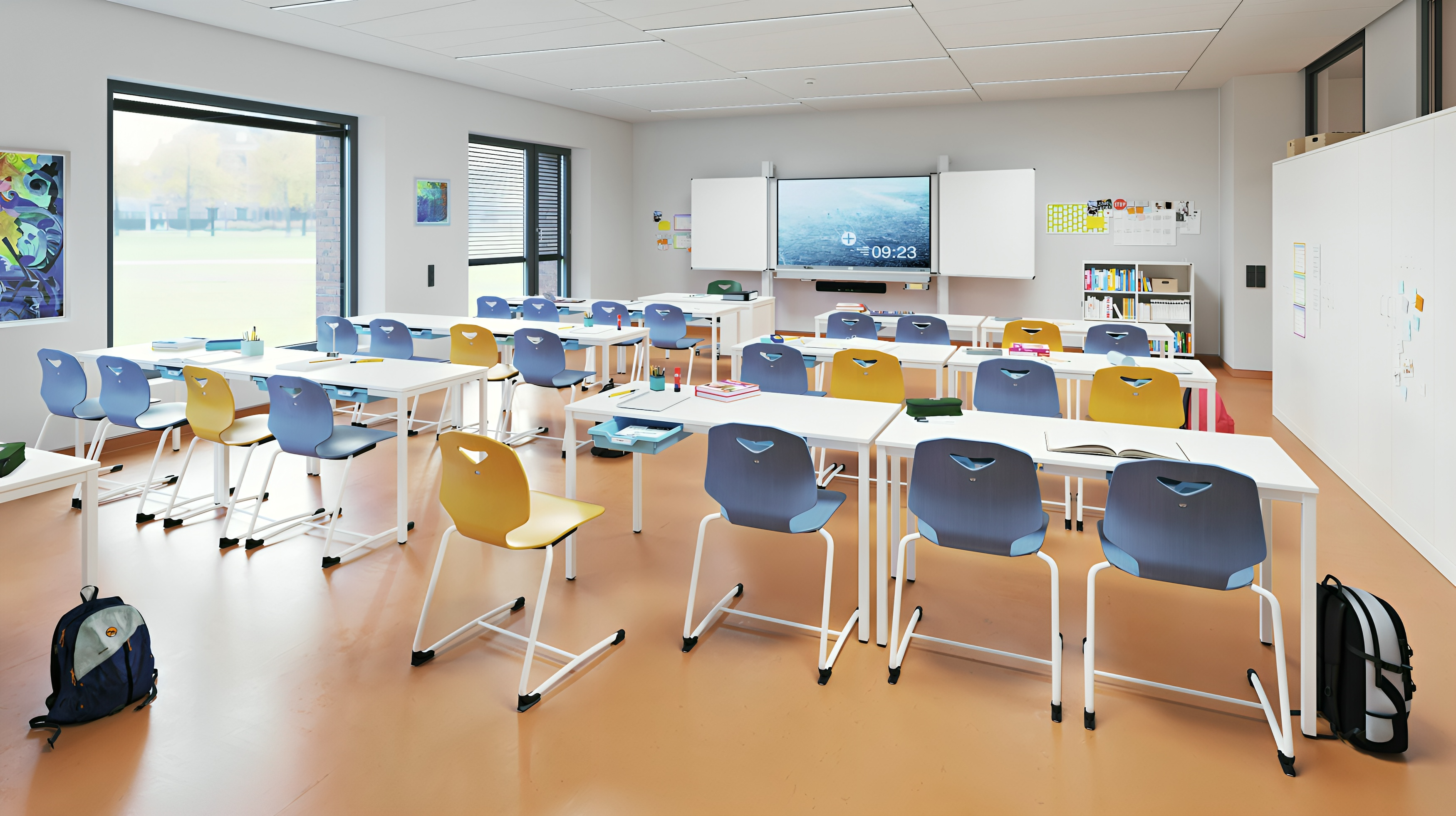 Chaise d'école polyvalente avec coque en bois confortable | Posture