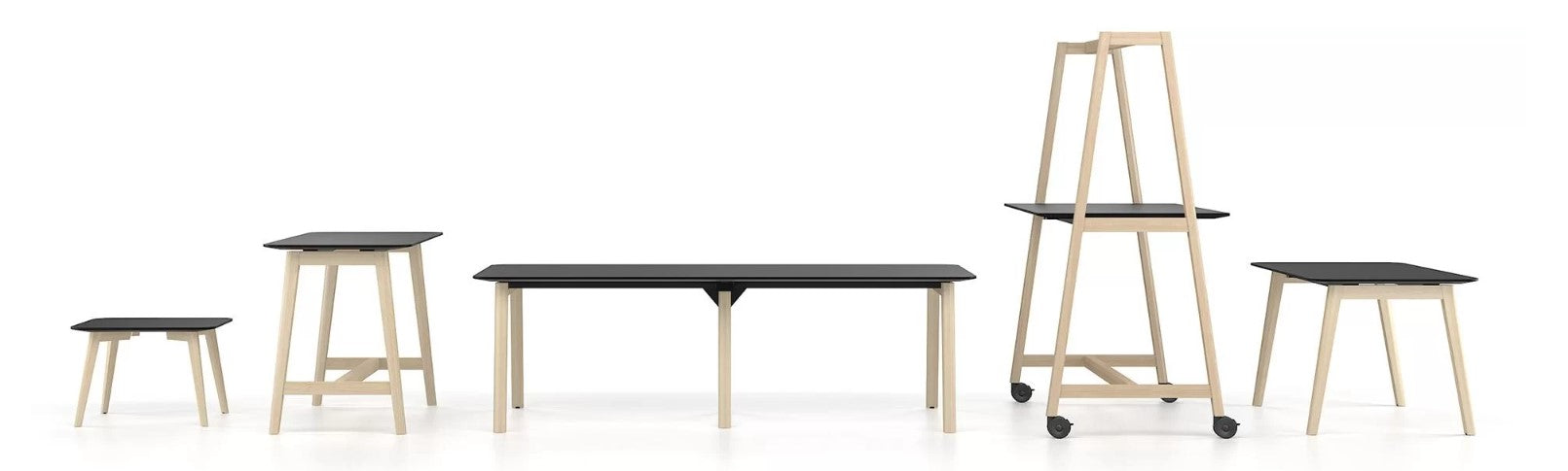 Table de bureau avec pieds de table en bois massif ǀ NOVA Wood